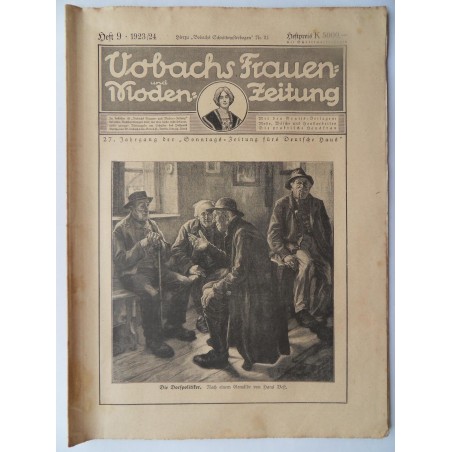 Vobachs Frauen- und Moden-Zeitung Heft 09 / 1923/24 - Mit Schnittbogen
