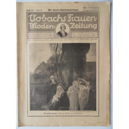 Vobachs Frauen- und Moden-Zeitung Heft 12 / 1923/24 - Mit Schnittbogen