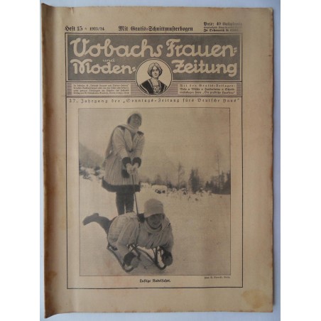 Vobachs Frauen- und Moden-Zeitung Heft 15 / 1923/24 - Mit Schnittbogen