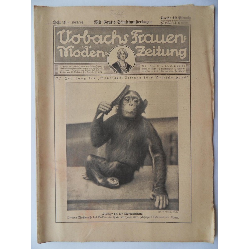 Vobachs Frauen- und Moden-Zeitung Heft 19 / 1923/24 - Mit Schnittbogen