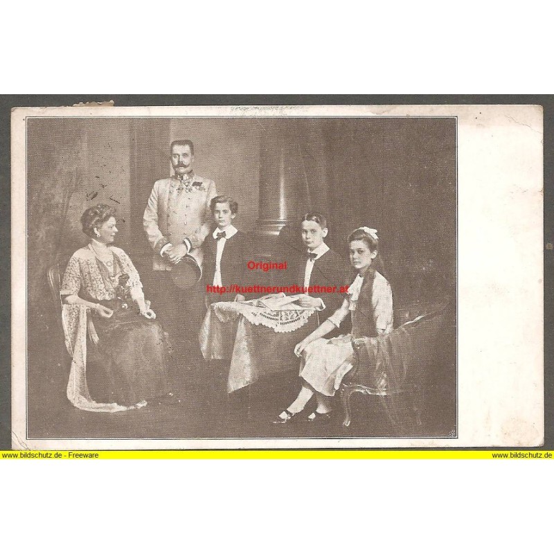 Thronfolger Franz Ferdinand von Österreich-Este mit Familie