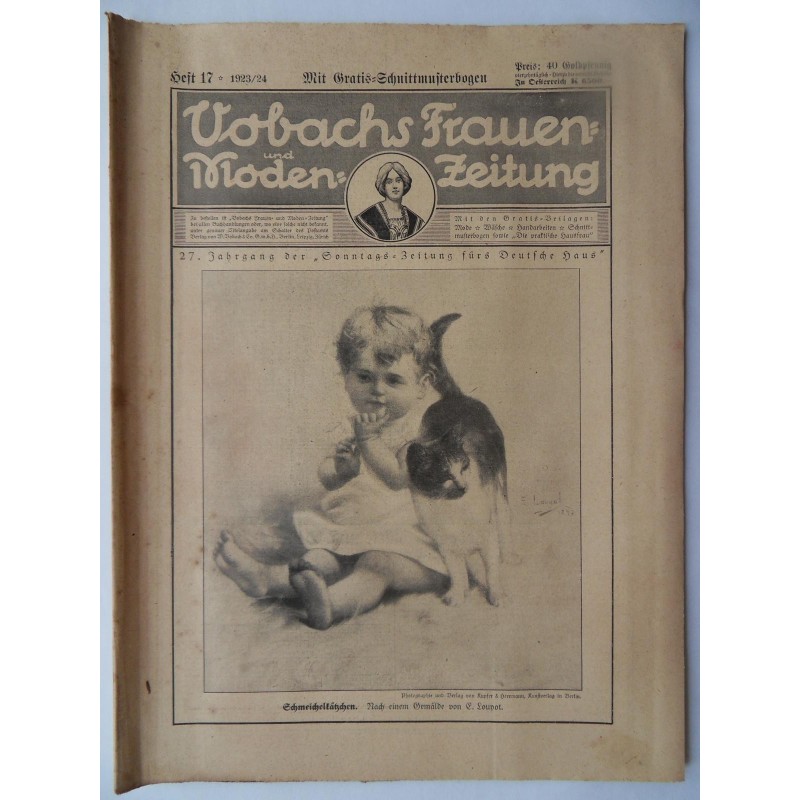 Vobachs Frauen- und Moden-Zeitung Heft 17 / 1923/24 - Mit Schnittbogen