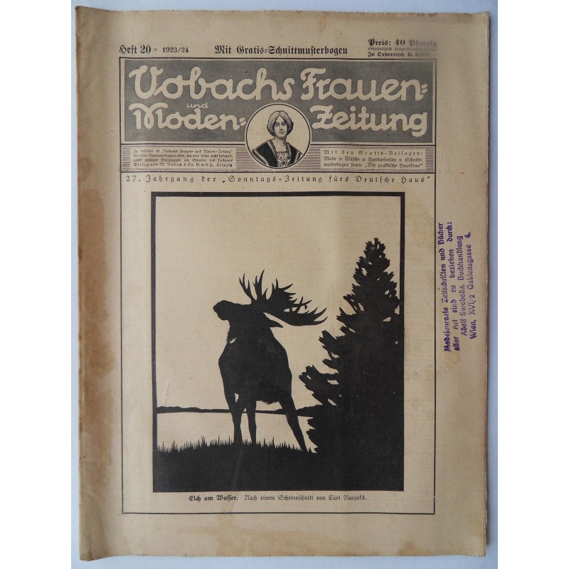 Vobachs Frauen- und Moden-Zeitung Heft 20 / 1923/24 - Mit Schnittbogen