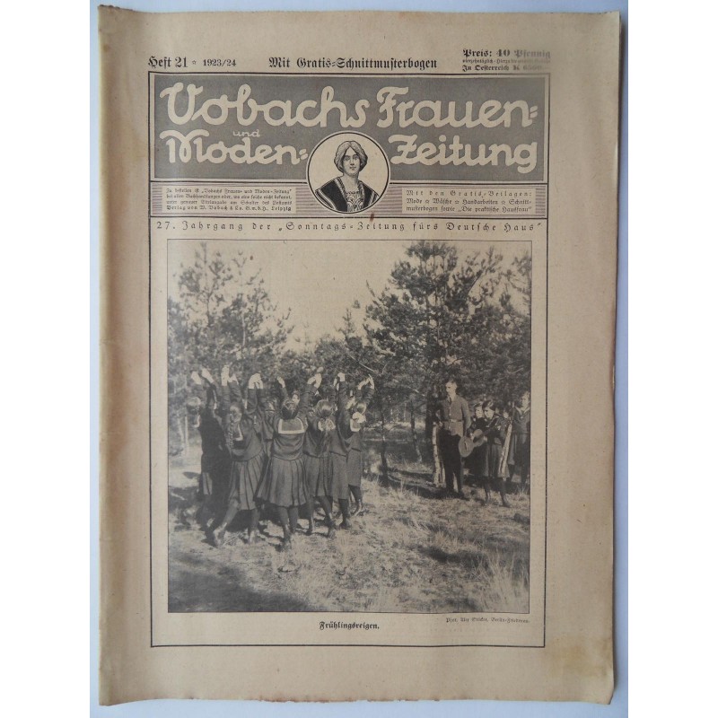 Vobachs Frauen- und Moden-Zeitung Heft 21 / 1923/24 - Mit Schnittbogen