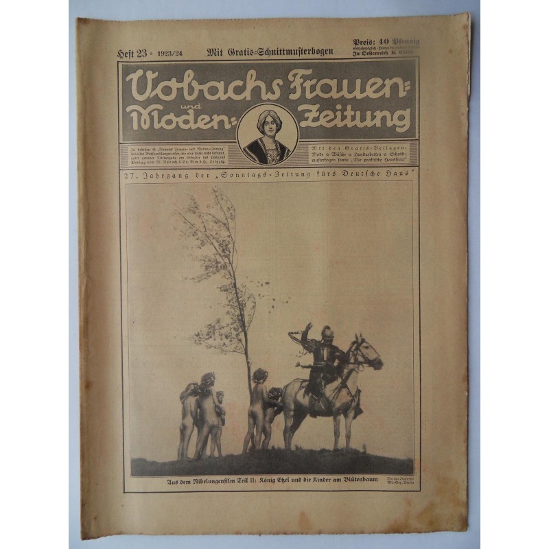 Vobachs Frauen- und Moden-Zeitung Heft 23 / 1923/24 - Mit Schnittbogen