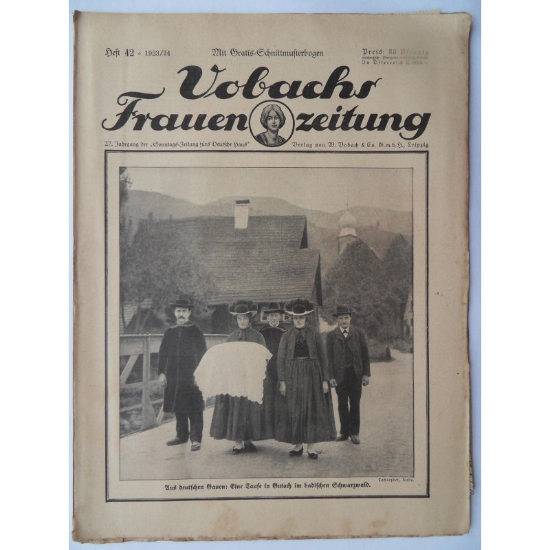 Vobachs Frauenzeitung Heft 42 / 1923/24 - Mit Schnittbogen