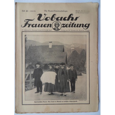 Vobachs Frauenzeitung Heft 42 / 1923/24 - Mit Schnittbogen