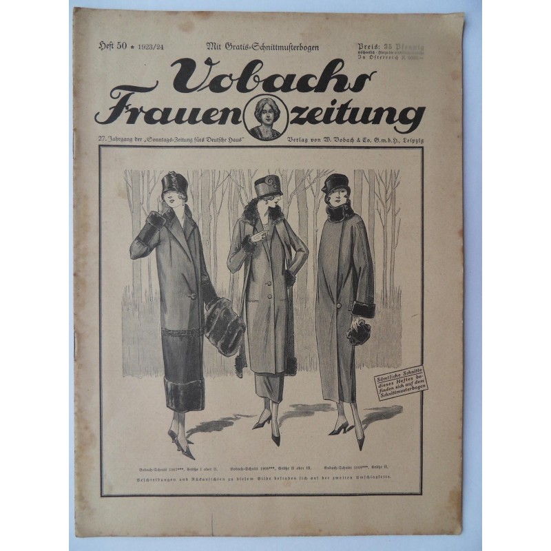 Vobachs Frauenzeitung Heft 50 / 1923/24 - Mit Schnittbogen