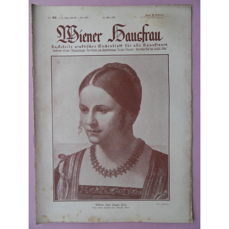 Wiener Hausfrau Heft 25 / 1927/28 - ohne Schnittbogen