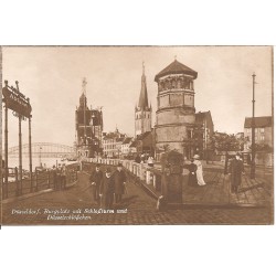 AK - Düsseldorf - Burgplatz mit Schloßturm und Düsselschlößchen (NW)