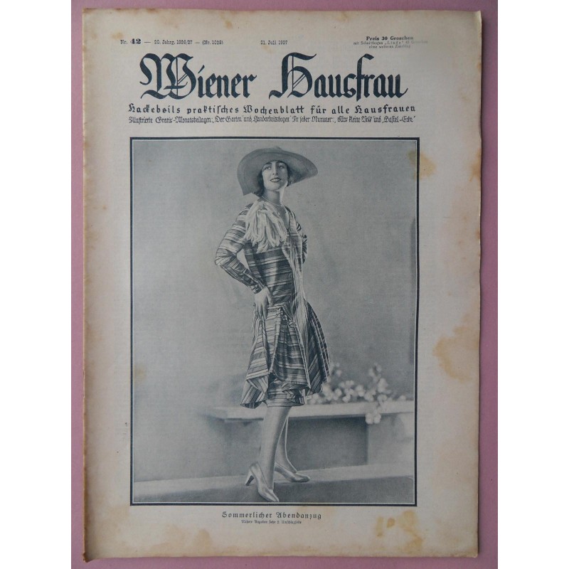 Wiener Hausfrau Heft 42 / 1926/27 - ohne Schnittbogen