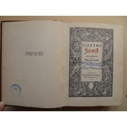 Goethe - Faust mit einer Einleitung von Max von Boehn 1924