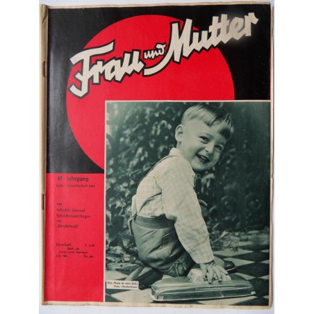 Modezeitschrift Frau und Mutter 1956 Erstes Septemberheft mit Schnittbogen1