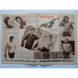 Modezeitschrift Frau und Mutter 1957 Zweites Dezemberheft mit Arbeitsbogen2
