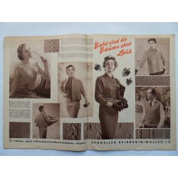 Modezeitschrift Frau und Mutter 1957 Zweites Septemberheft mit Arbeitsbogen2