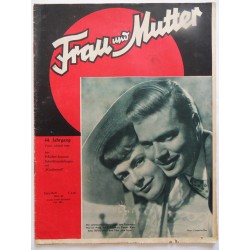 Modezeitschrift Frau und Mutter 1955 Erstes Juliheft mit Schnittbogen1