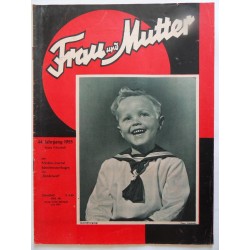 Modezeitschrift Frau und Mutter 1955 Erstes Märzheft mit Schnittbogen1