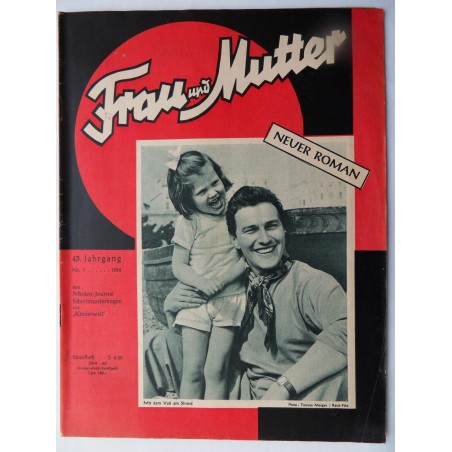 Modezeitschrift Frau und Mutter 1954 - Nr.7 mit Schnittbogen1