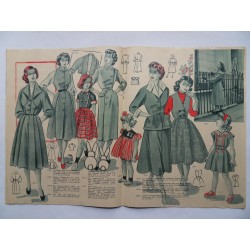 Modezeitschrift Frau und Mutter 1952 - Nr.4 mit Schnittbogen2
