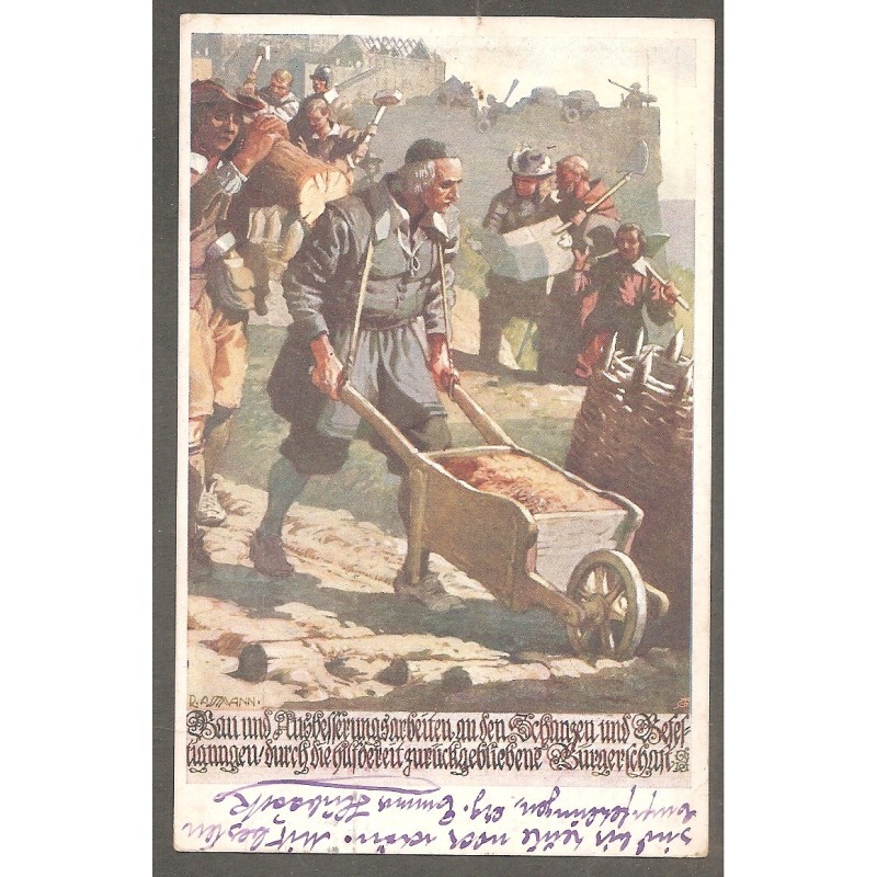 AK - Bau u. Befestigungsarbeiten an den Schanzen .. 1922