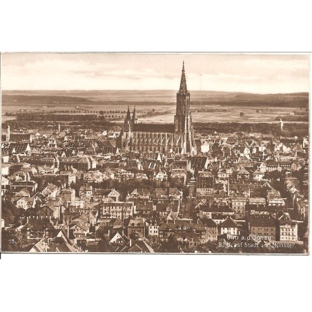 AK - Ulm a. d. Donau - Blick auf Stadt und Münster