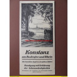 Prospekt Konstanz am Bodensee und Rhein - 1936