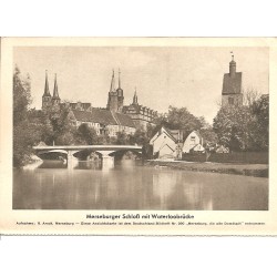 AK - Merseburger Schloß mit Waterloobrücke (ST)