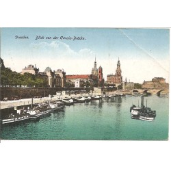 AK - Dresden - Blick von der Carola-Brücke (SN)