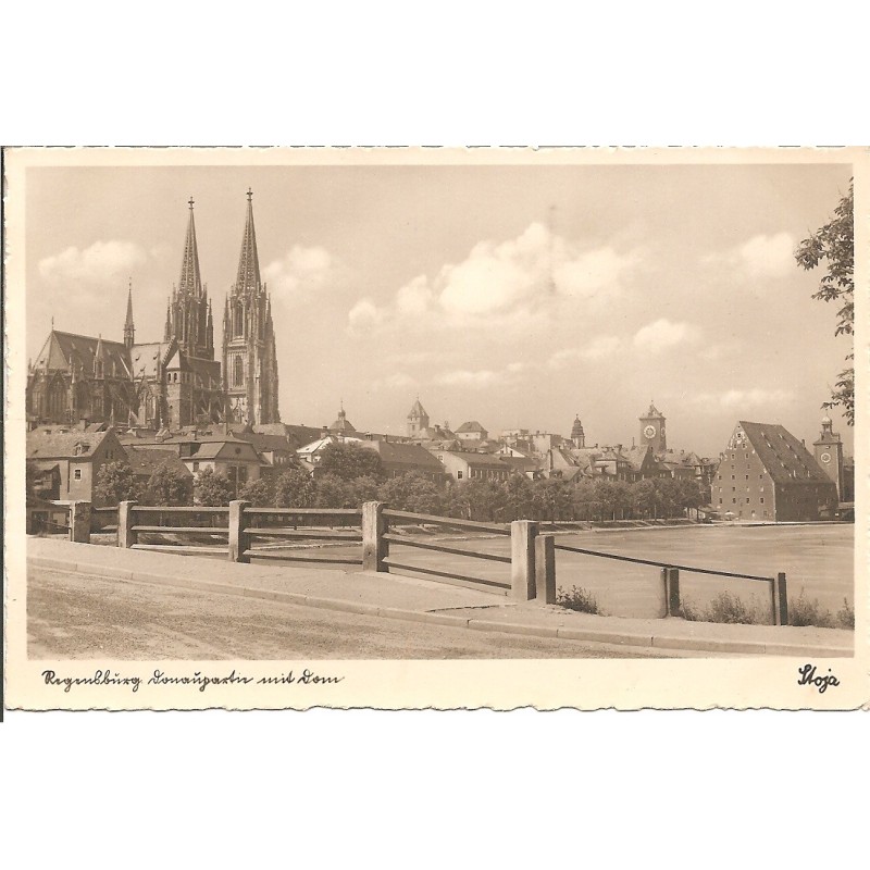 AK - Regensburg - Donaugarten mit Dom