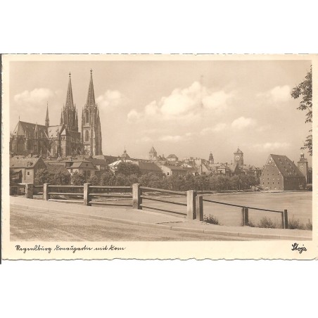 AK - Regensburg - Donaugarten mit Dom
