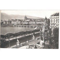 AK - Geneve - Monument Brunswick et vue sur la ville (CH) 