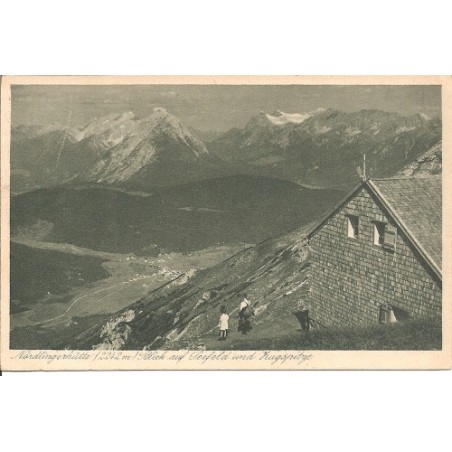 AK - Nördlingerhütte - Blick auf Seefeld und Zugspitze (T)