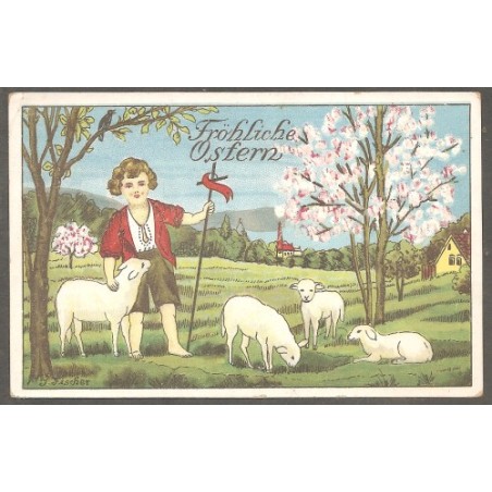 AK - Fröhliche Ostern - J. Fischer