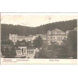 AK - Marienbad - Ferdinandsbrunnen / Kathol. Kirche 