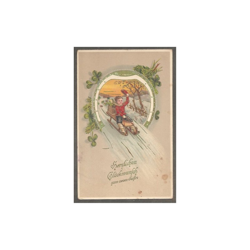 AK - Herzliche Glückwunsche zum neuen Jahr (1915) AK - Herzliche Glückwunsche zum neuen Jahr (1915)