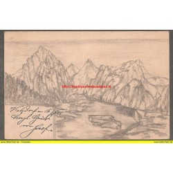 AK - handgezeichnete Karte, Viehdorf 1898