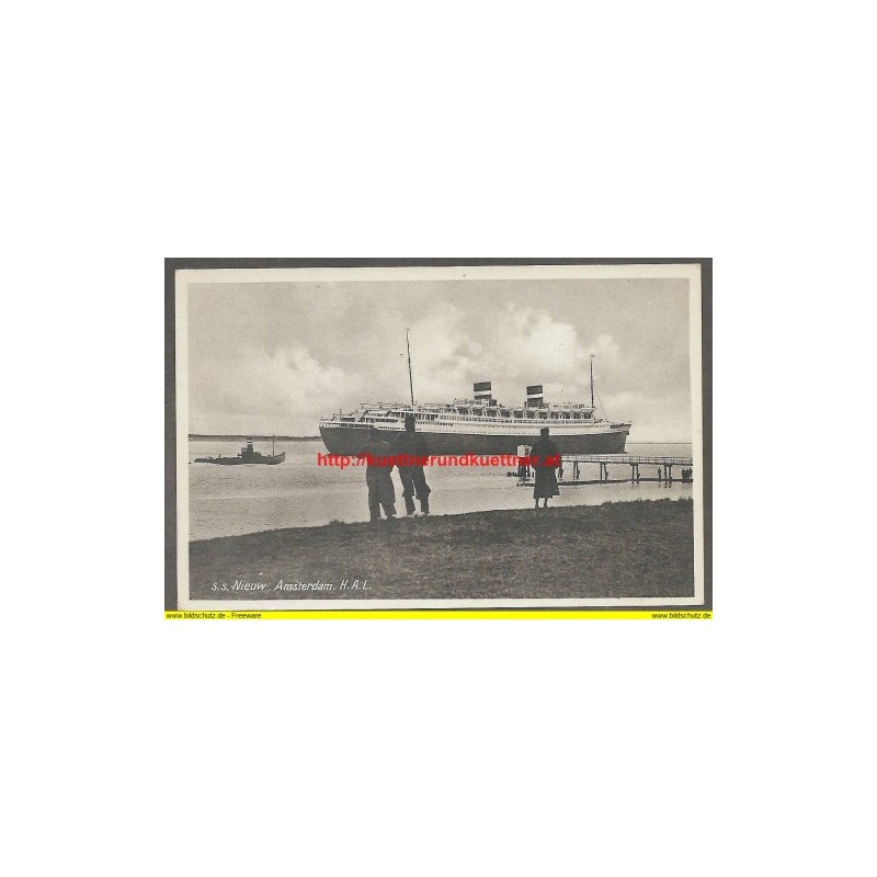 AK - S. S. Nieuw Amsterdam H.A.L. (1938) AK - S. S. Nieuw Amsterdam H.A.L. (1938)
