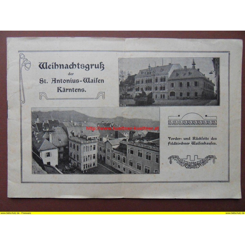 Prospekt Weihnachtsgruß der St. Antonius-Waisen / Feldkirchen