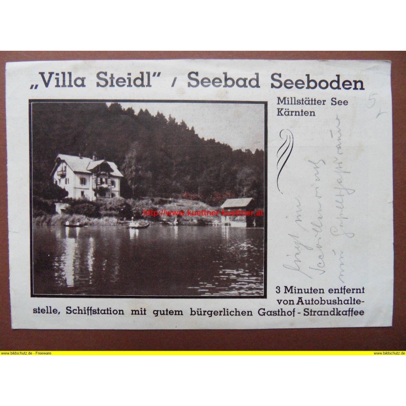 Prospekt Villa Steidl - Seebad Seeboden