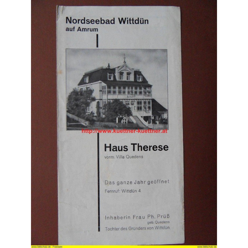 Prospekt Nordseebad Wittdün - Haus Therese (SH) 