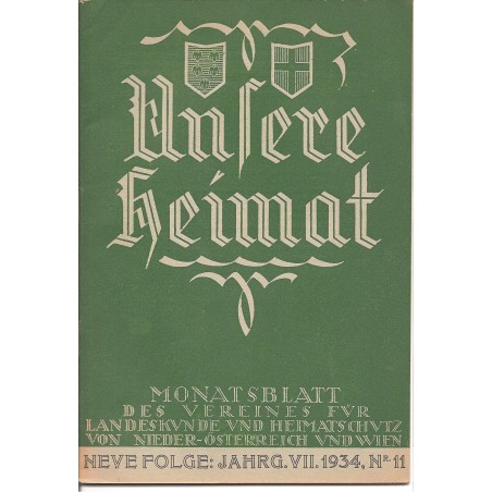 Unsere Heimat / VII Jahrg. / 1934 / Heft 11