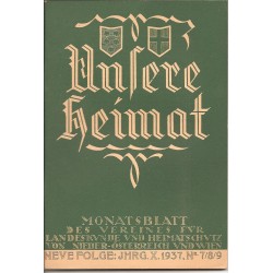 Unsere Heimat / X Jahrg. / 1937 / Heft 7/8/9