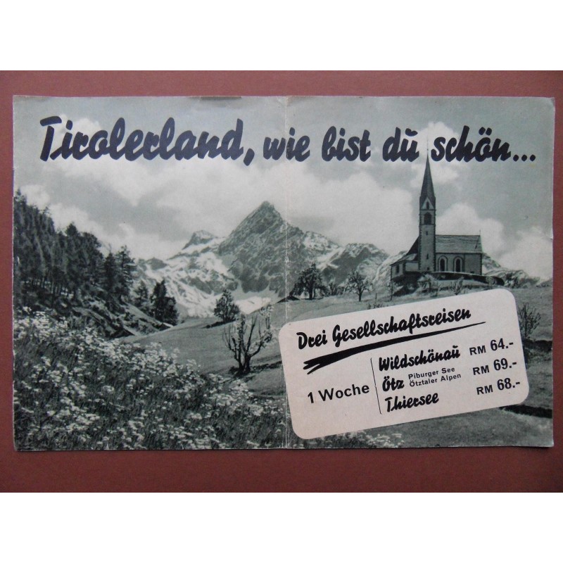 Prospekt Tirolerland, wie bist du schoen Prospekt Tirolerland, wie bist du schoen