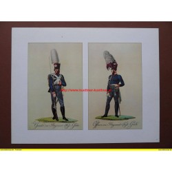 Offizier und Grenadier vom Regiment Garde, 1812 