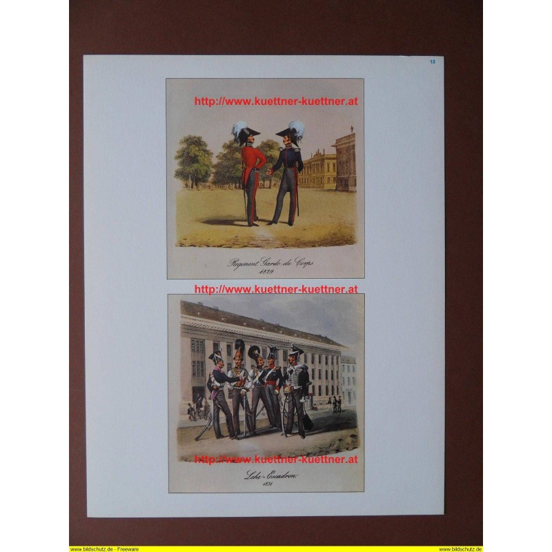 Offiziere des Regiments Garde du Corps, 1829 Offiziere des Regiments Garde du Corps, 1829