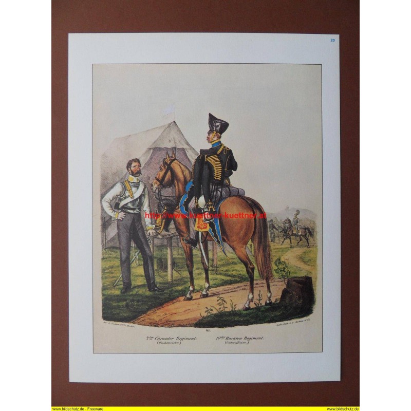 Wachtmeister vom 7. Kürassier-Regiment, 1830 
