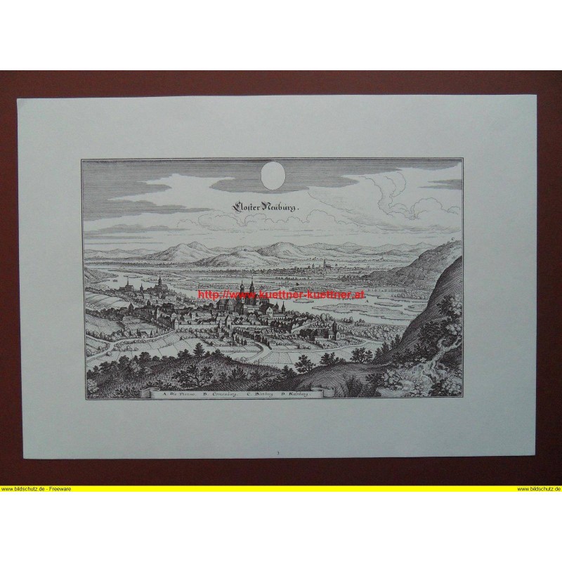 Nachdruck nach einem Original Kupferdruck / Klosterneuburg (Closter Neüburg)