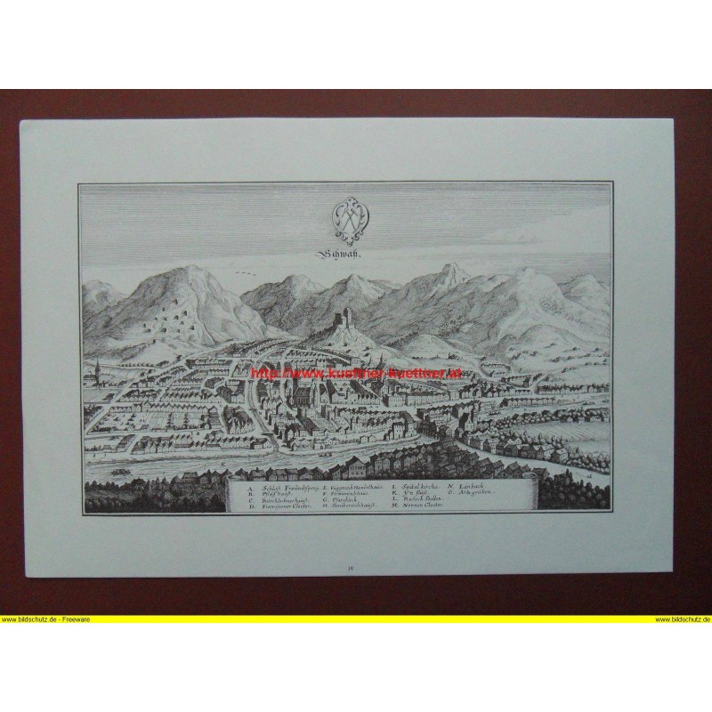 Nachdruck nach einem Original Kupferdruck / Schwaz (Schwatz) 