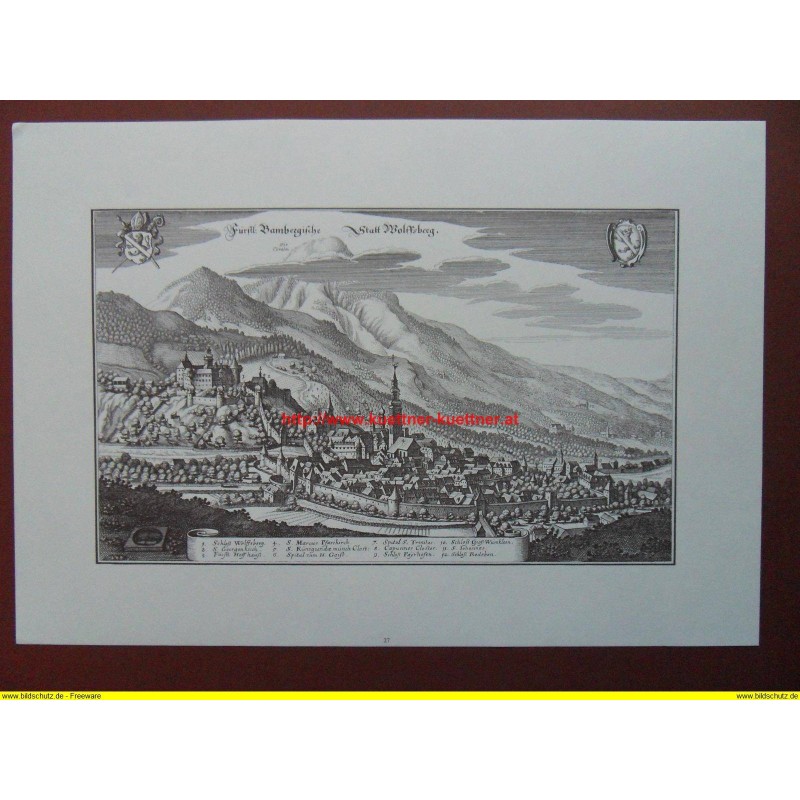 Nachdruck nach einem Original Kupferdruck / Wolfsberg (Fürstl Bambergische Statt Wolffsberg)