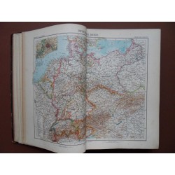 Stielers Hand Atlas mit 100 Karten in Kupferstich von 1905